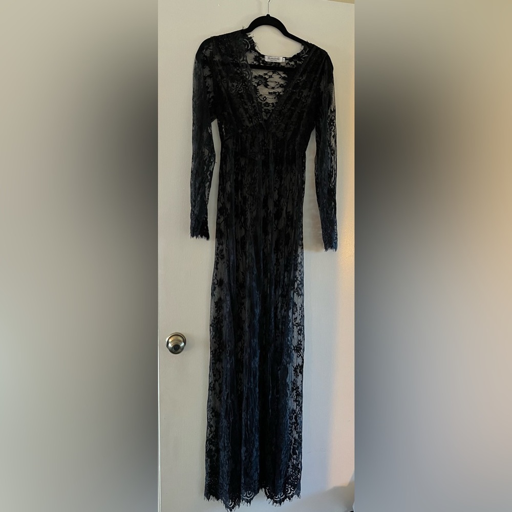 Black lace dress